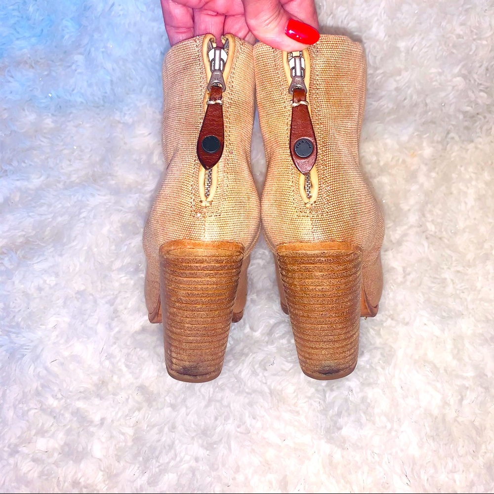 Rag & Bone Camel Canvas Newbury Booties - image 3
